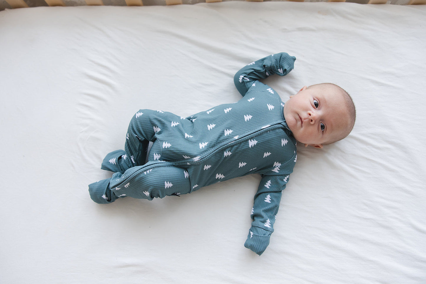 Northern Pine Ribbed Zippy Pajama