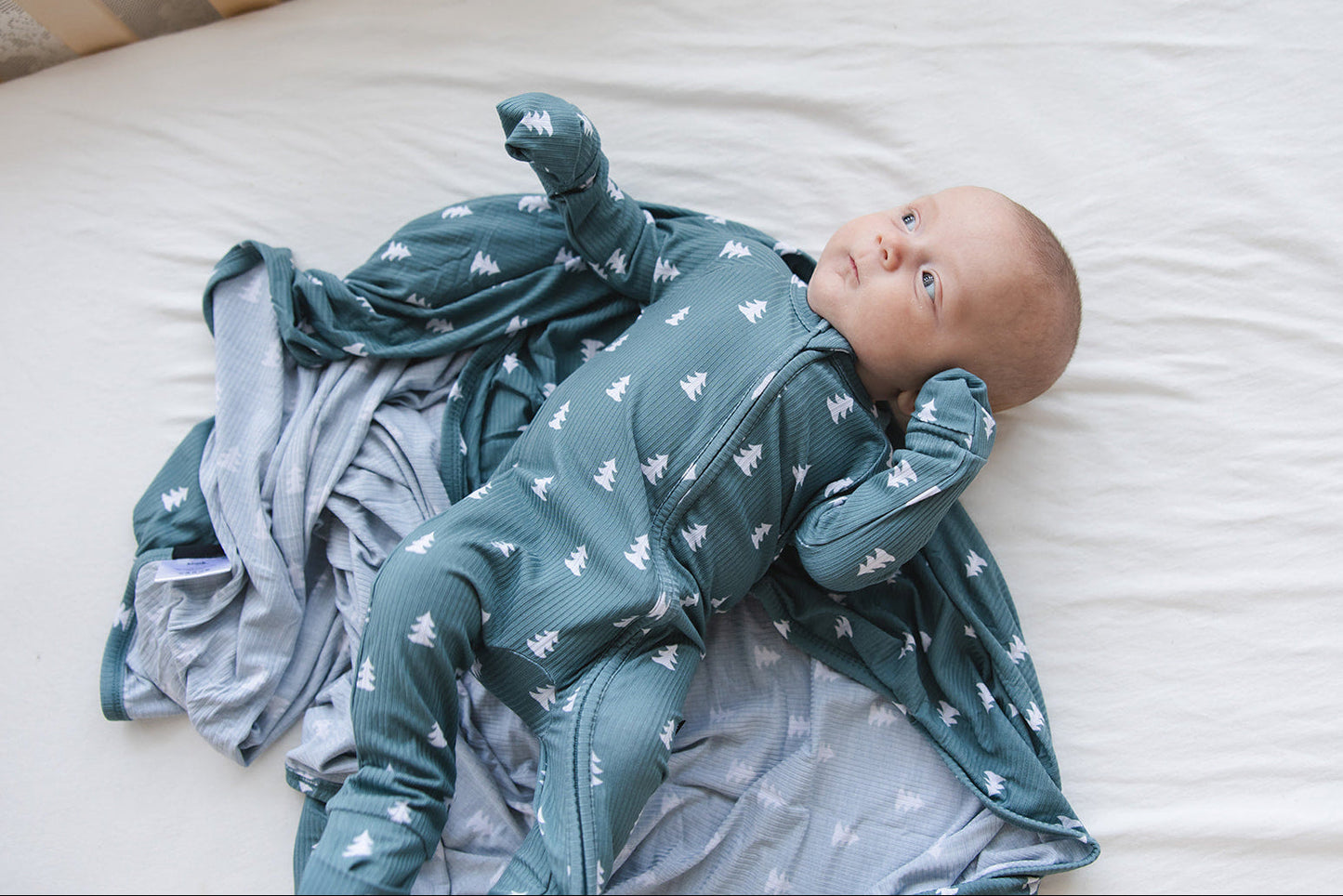 Northern Pine Ribbed Zippy Pajama