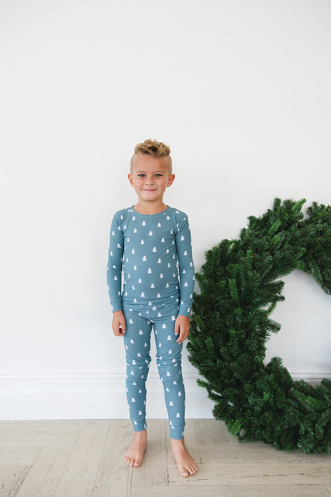 Northern Pine Ribbed 2-Piece Pajama Set
