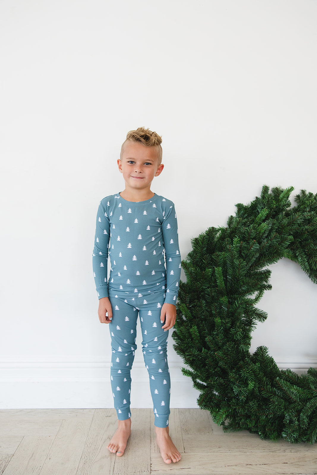 Northern Pine Ribbed 2-Piece Pajama Set