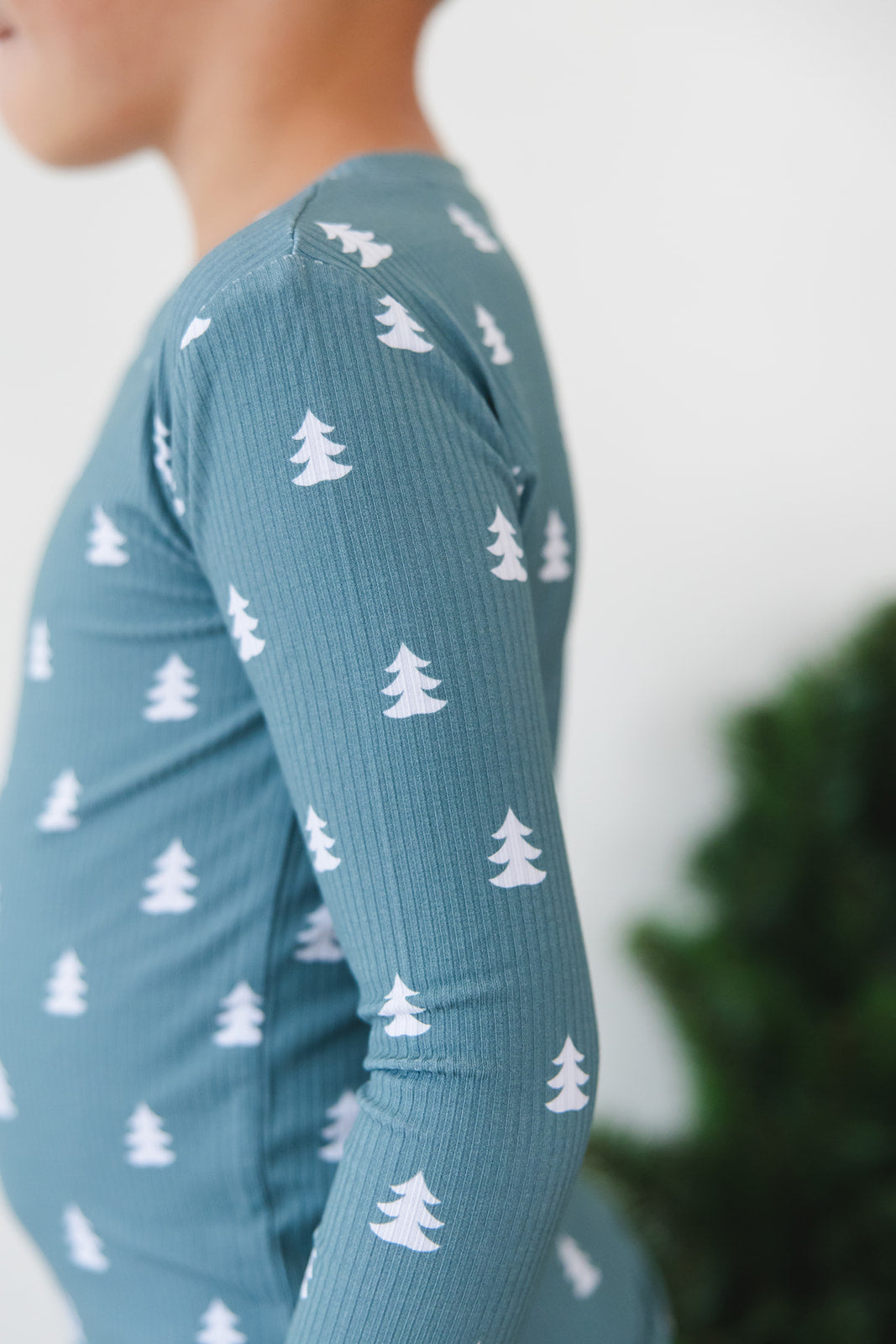 Northern Pine Ribbed 2-Piece Pajama Set