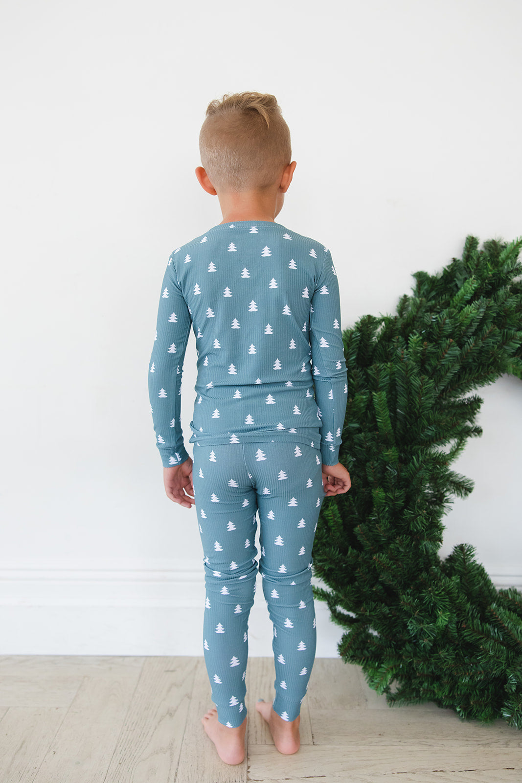 Northern Pine Ribbed 2-Piece Pajama Set