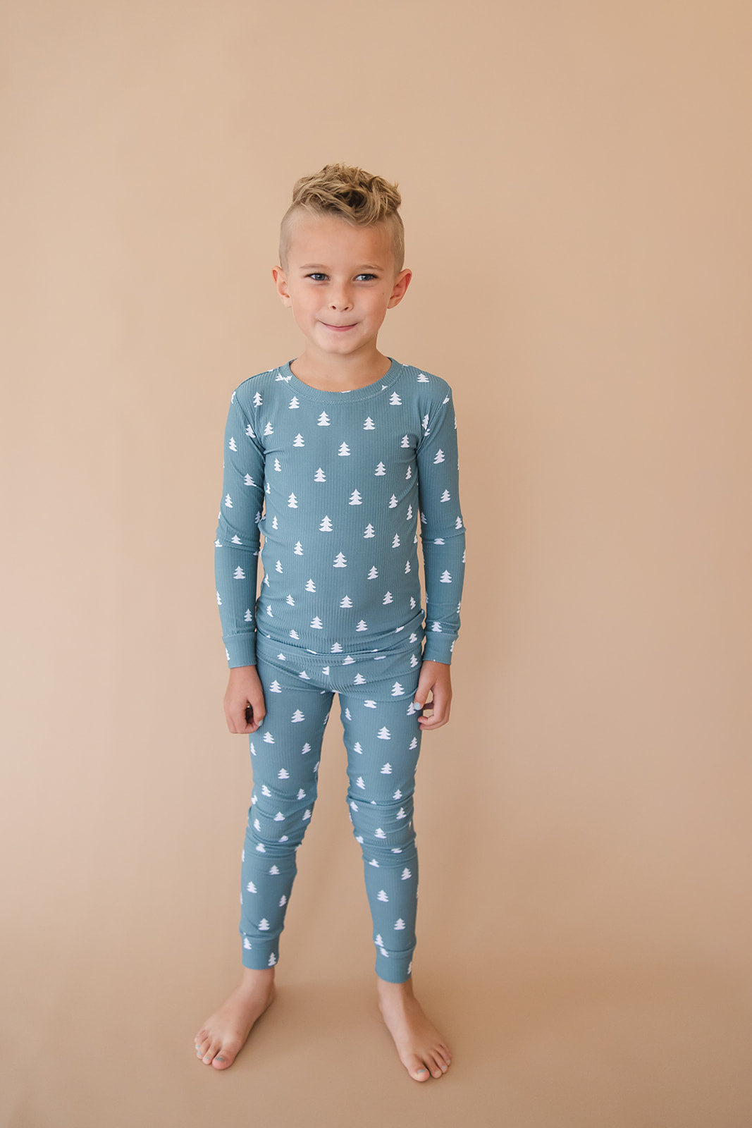 Northern Pine Ribbed 2-Piece Pajama Set