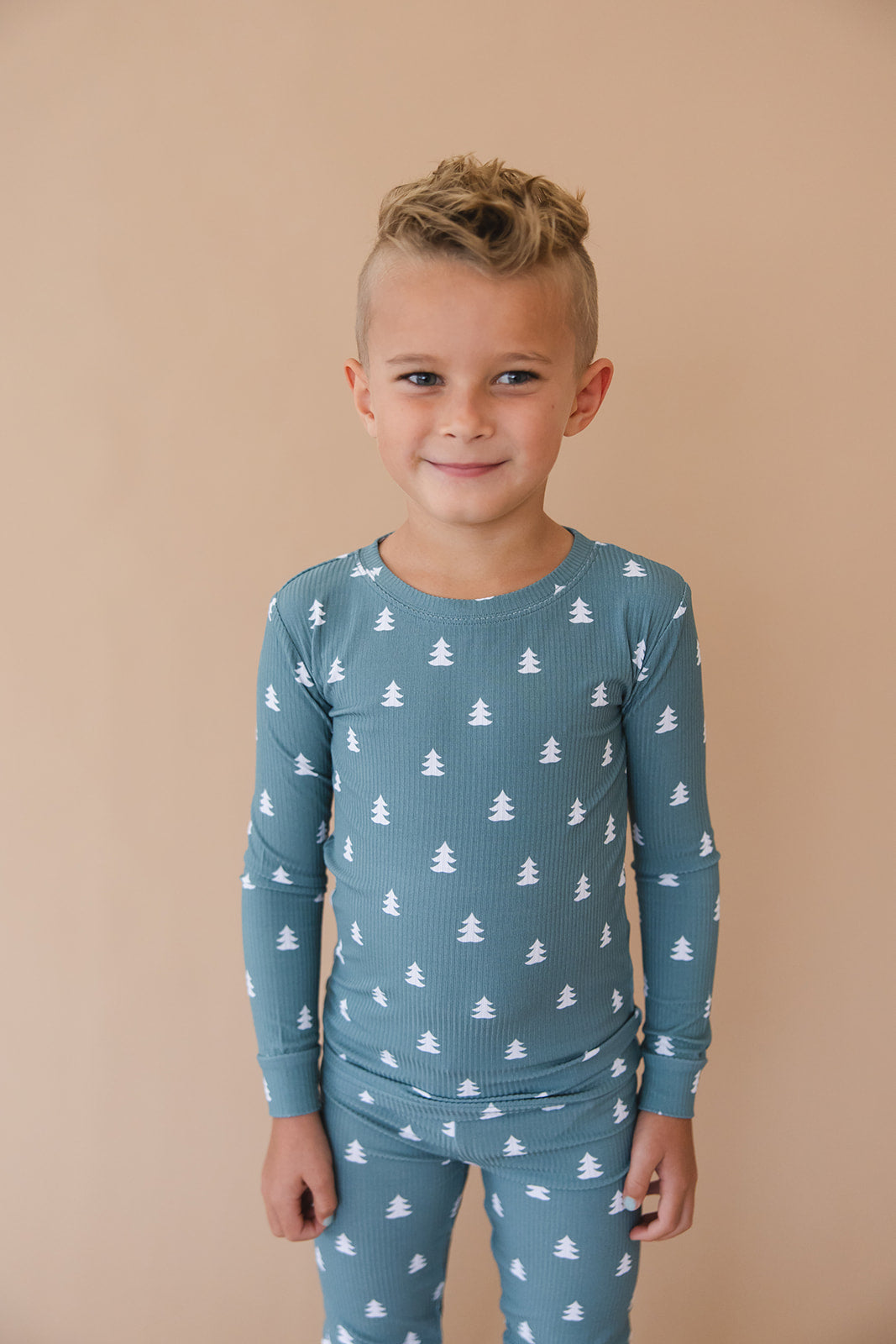 Northern Pine Ribbed 2-Piece Pajama Set