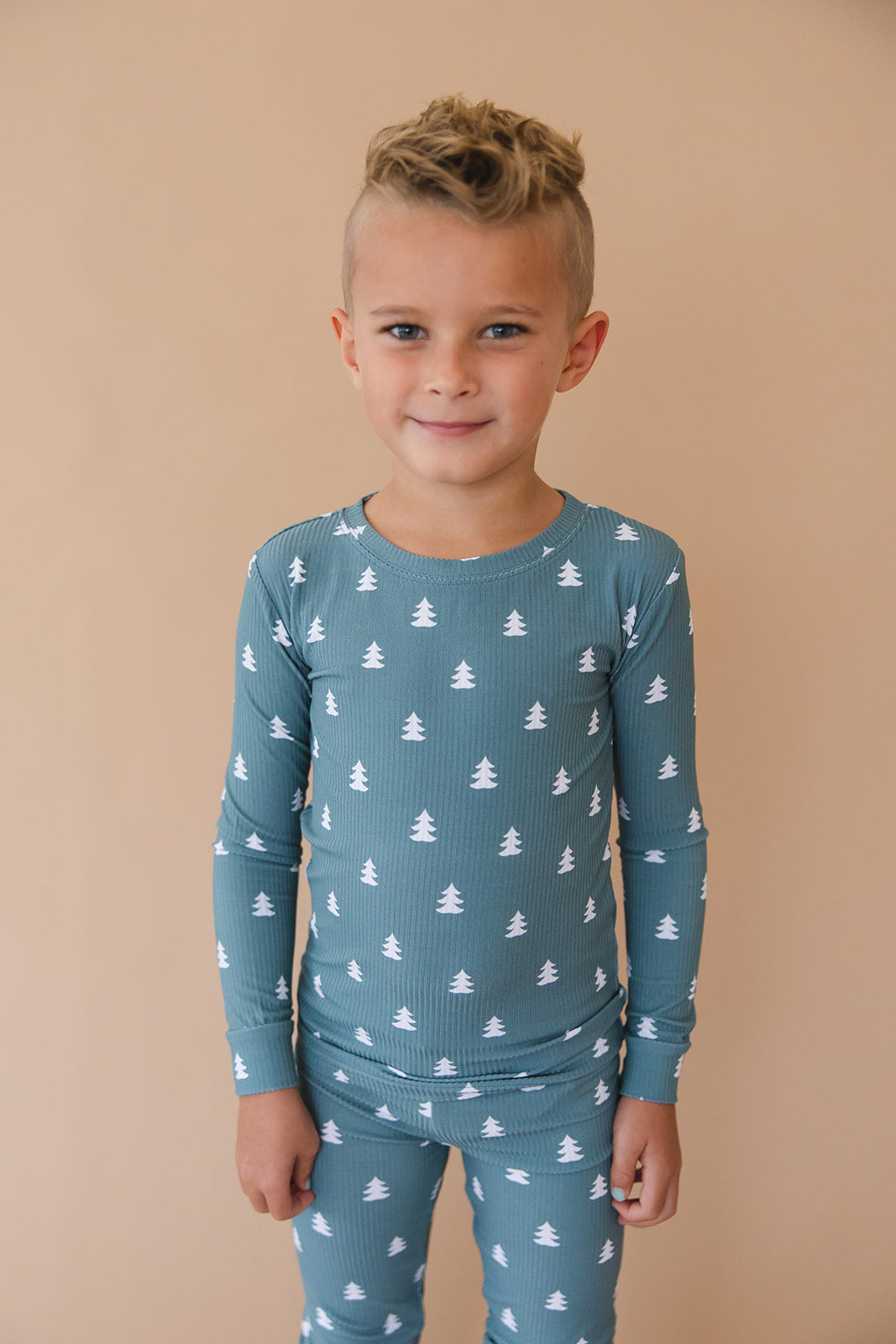 Northern Pine Ribbed 2-Piece Pajama Set