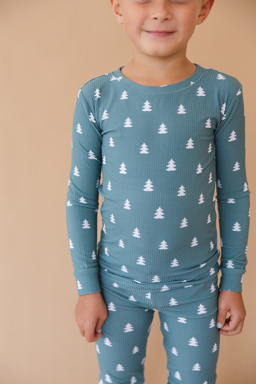 Northern Pine Ribbed 2-Piece Pajama Set