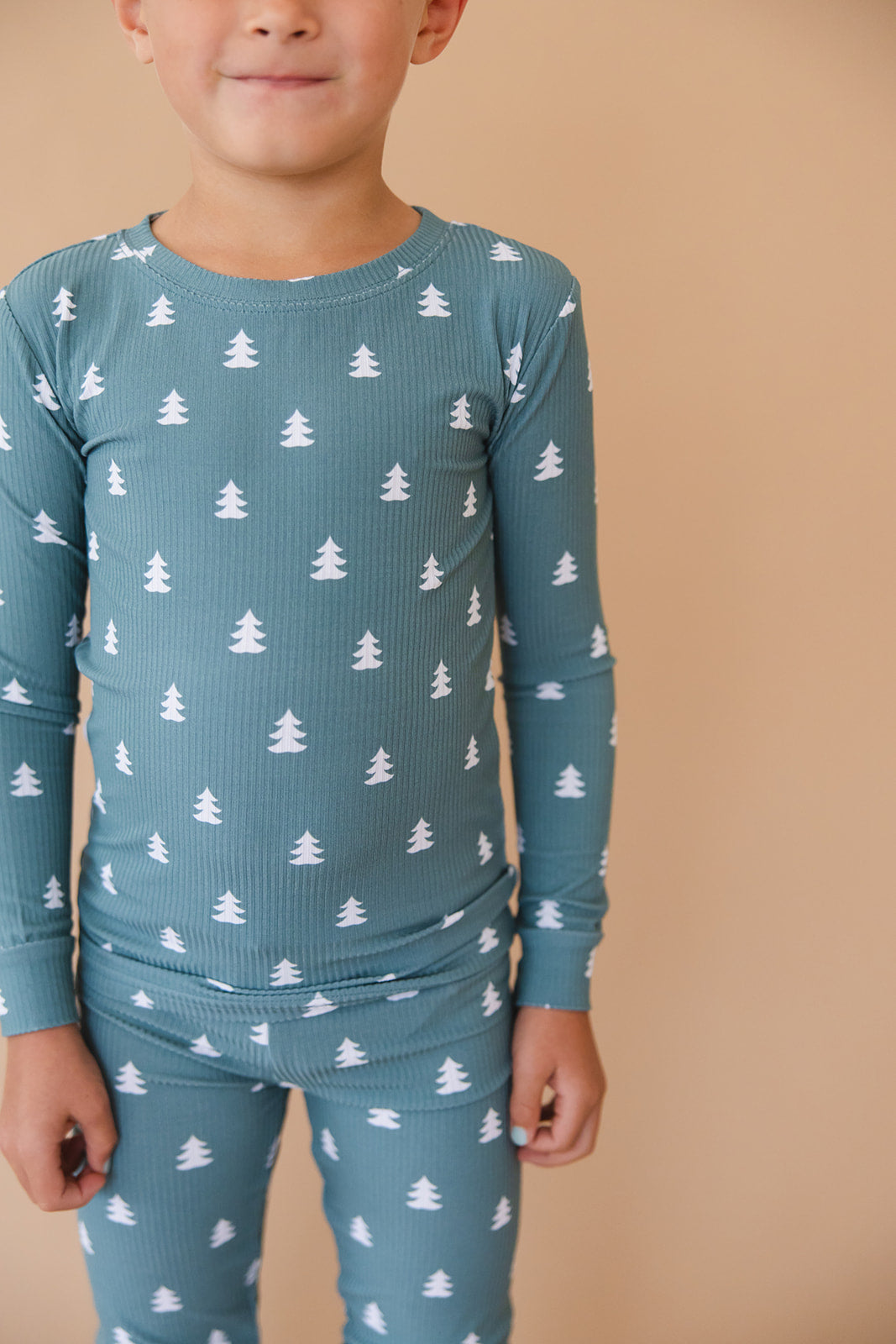 Northern Pine Ribbed 2-Piece Pajama Set