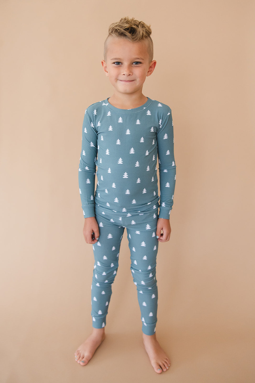 Northern Pine Ribbed 2-Piece Pajama Set