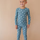 Northern Pine Ribbed 2-Piece Pajama Set