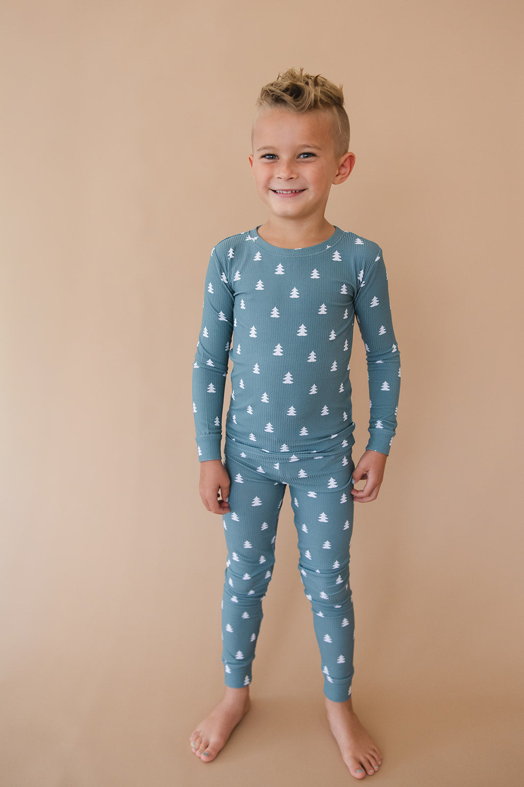 Northern Pine Ribbed 2-Piece Pajama Set