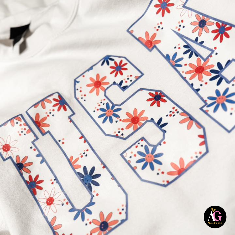USA in Bloom Crewneck Sweatshirt