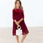 Cranberry Velvet Tutu Dress