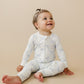 Blue Belle Ribbed Bamboo Zippy Romper