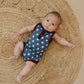 Navy Stars Henley Bamboo Romper