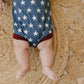 Navy Stars Henley Bamboo Romper