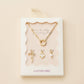 Bow Charm Necklace Gift Set