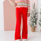 Holly Red | RIBBED FLARES