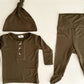 Army Green Newborn Outfit With Hat/Headband Option