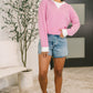 Almost Therapeutic Drop Shoulder Pullover in Candy Pink
