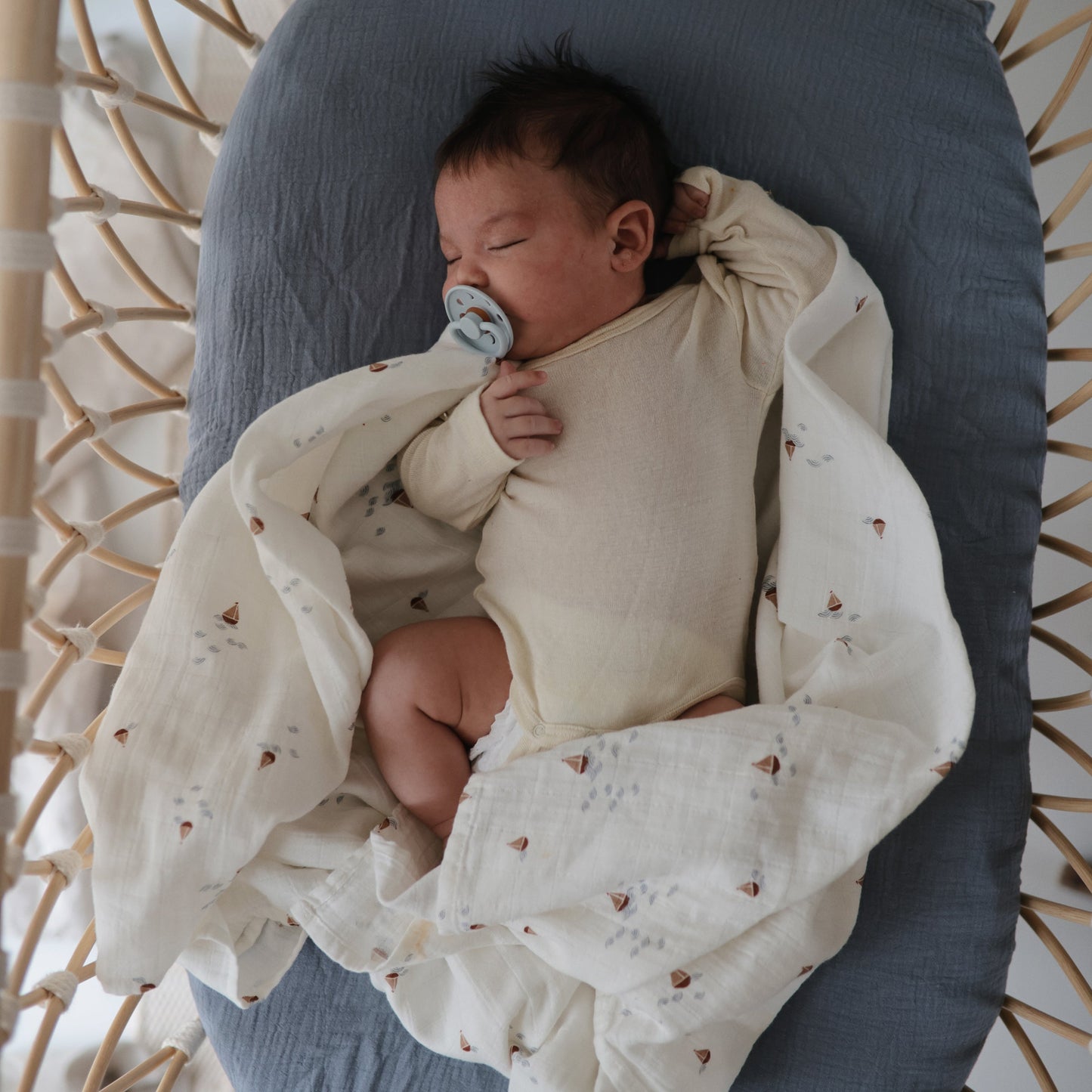 Organic Cotton Muslin Swaddle Blanket- Multiple Color Options