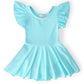 Aqua Short Sleeve Twirl Leotard