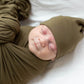 Swaddle Blanket and Hat Set - Army Green