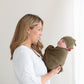 Swaddle Blanket and Hat Set - Army Green