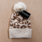 Ivory Leopard Print Beanie