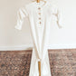 Newborn Gown With Hat/Headband Option- White