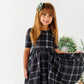 Black Plaid | Scoop Back Dress