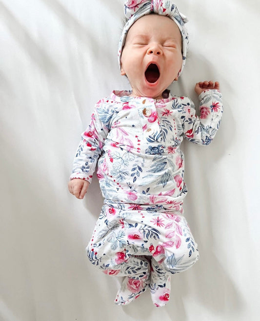 Bloom Newborn Outfit With Hat/Headband Option