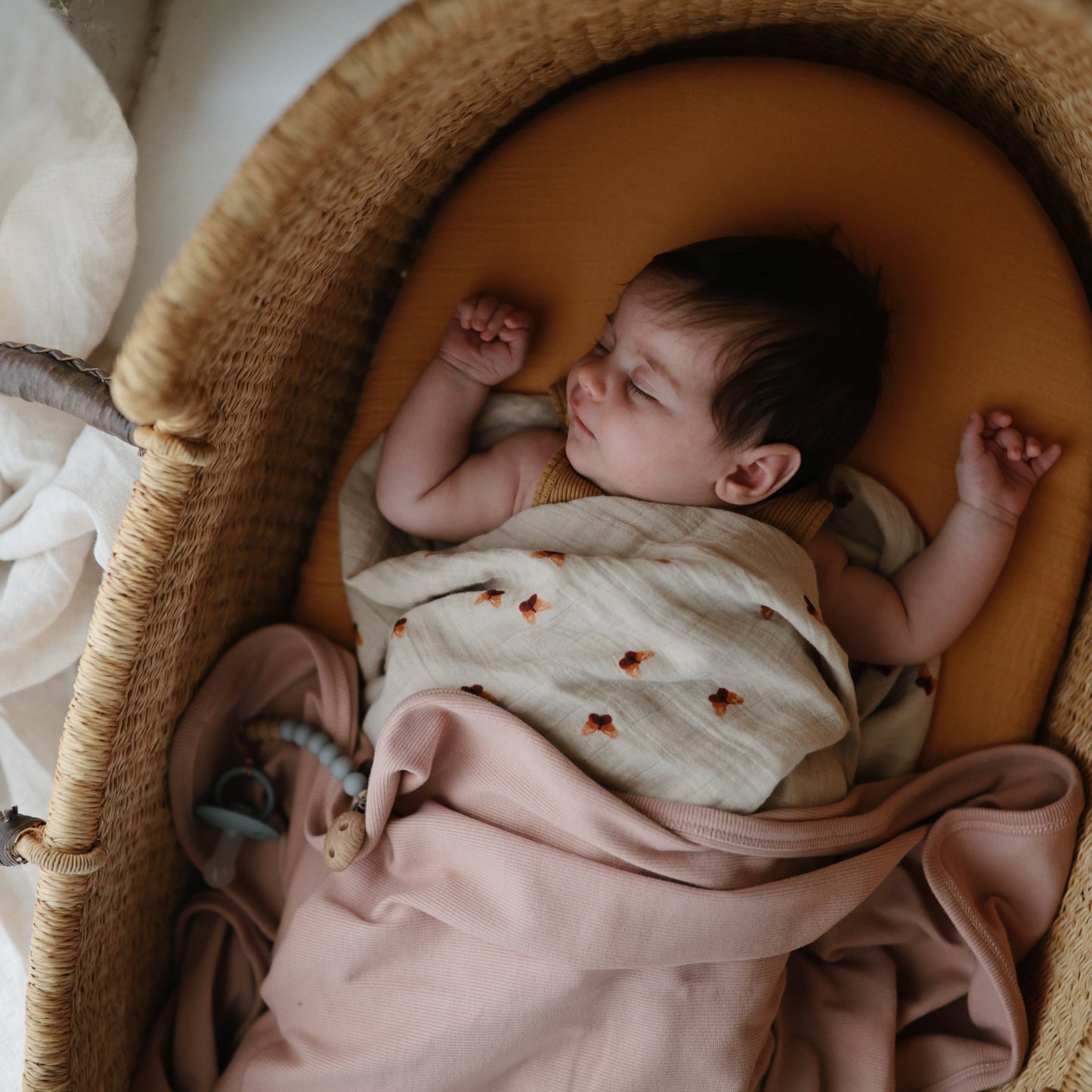 Organic Cotton Muslin Swaddle Blanket- Multiple Color Options
