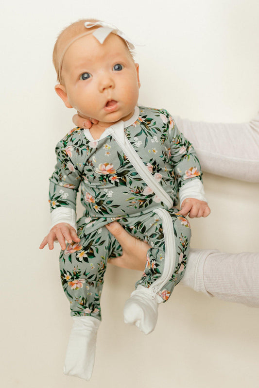 Botanical Bamboo Convertible Jumpsuit 0-3 Months