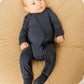 Navy Blue Bamboo Convertible Jumpsuit (0-3 Months)