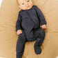 Navy Blue Bamboo Convertible Jumpsuit (0-3 Months)