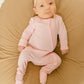 Baby Pink Bamboo Convertible Jumpsuit (0-3 Months)