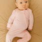 Baby Pink Bamboo Convertible Jumpsuit (0-3 Months)