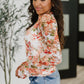 Barely Behaving Floral Print Layering Top in Coral