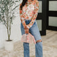 Barely Behaving Floral Print Layering Top in Coral