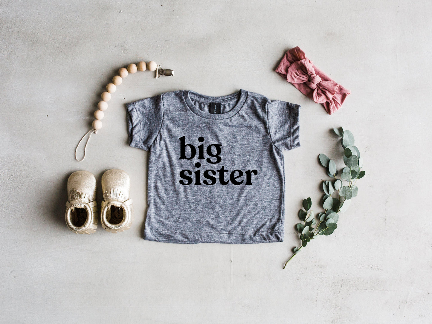 Big Sister Modern Baby and Kids Tee- 2 Colors
