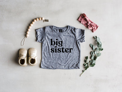 Big Sister Modern Baby and Kids Tee- 2 Colors