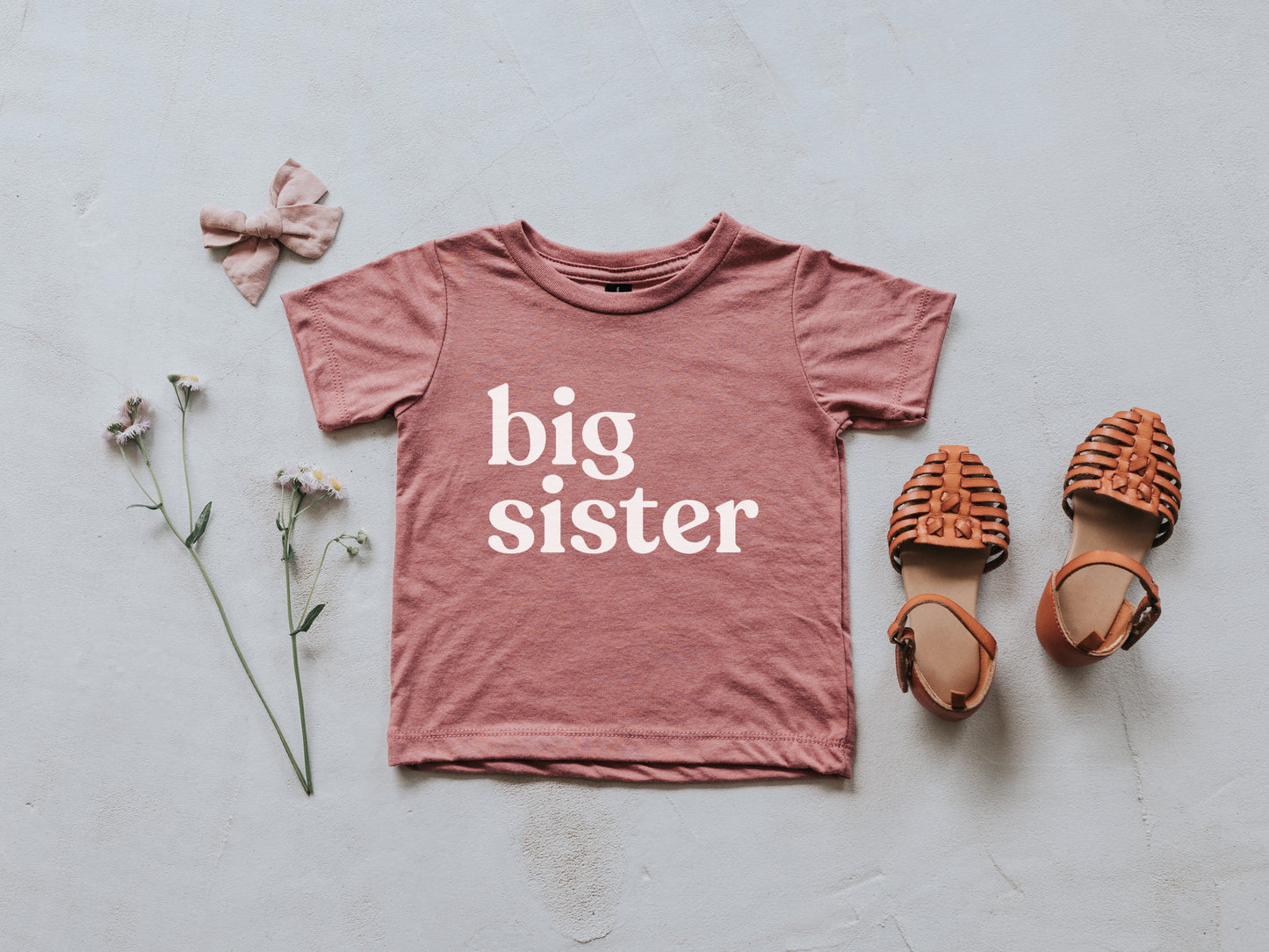 Big Sister Modern Baby and Kids Tee- 2 Colors