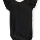 Black Short Sleeve Flutter Sleeve Leotard