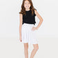 Black Short Sleeve Ruffle Tee