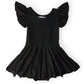 Black Short Sleeve Twirl Leotard