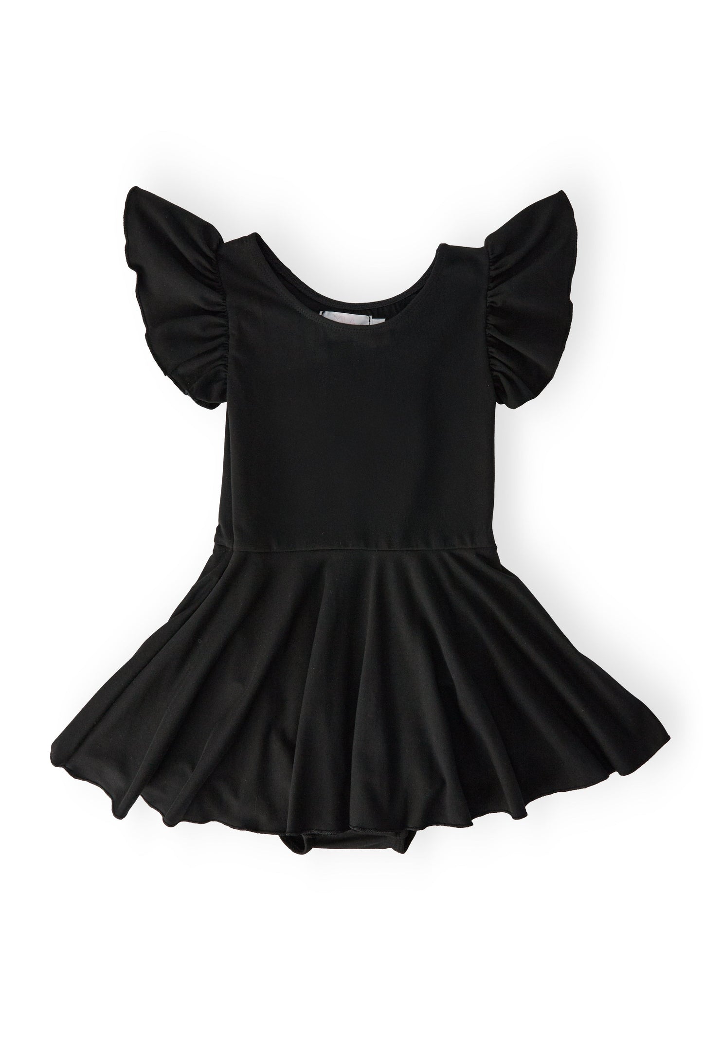Black Short Sleeve Twirl Leotard