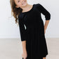 Black Velvet Twirl Dress