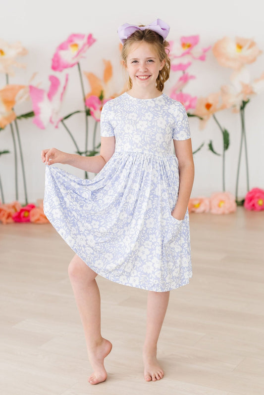 Blossom Bliss Short Sleeve Pocket Twirl Dress