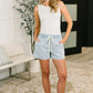 Boardwalk Talks Drawstring Shorts Light Blue