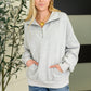 Bonbon Delight Half Zip Pullover in Grey